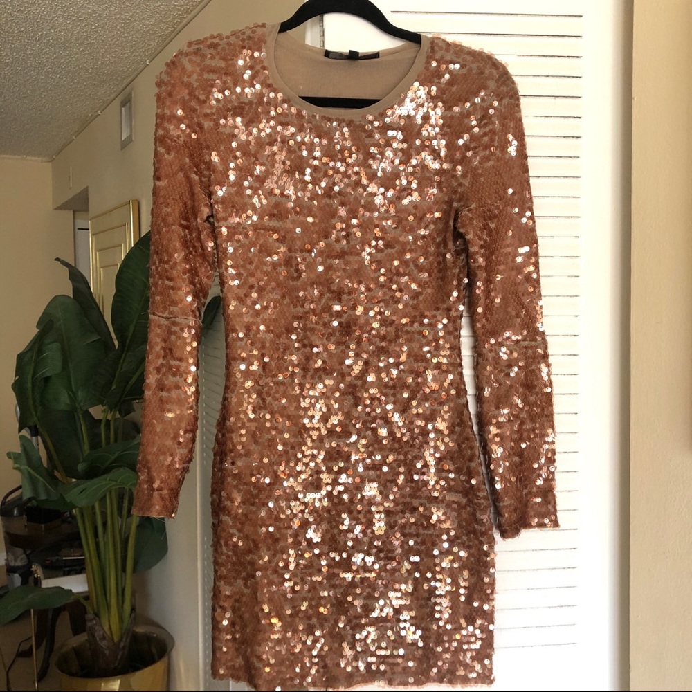 BCBGmaxazria Sequin Festive Sparkly Cocktail Dress